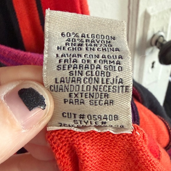 ECI Vibrant Red and Black Long Sleeve Dress - Picture 7 of 7